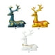 thumbnail image 4 of Ounissouiy Estatuilla decorativa de ciervo, estatua de la suerte, modelo creativo, artesanías, recuerdos personalizados, suministros de Decoración del hogar Azul, 4 of 6