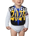 thumbnail image 6 of Bingfone Mess-Proof Baby Bib - Waterproof Bib For Baby Boy Or Girl With Food Catcher Pocket, Unisex-Happy New Year 2024 (6), 6 of 8