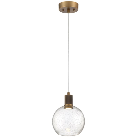 63142LEDD-ABB/SDG Access Lighting Port Nine - 9W 1 LED Pendant In Transitional Style-9.5 Inches Tall and 7.5 Inches Wide-Antique Brushed Brass