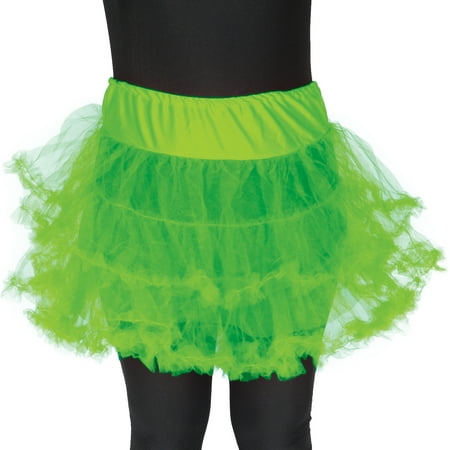 Star Power Adult Costume Tutu Petticoat Slip Costume Skirt, Lime Green, One Size