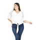 thumbnail image 3 of Blusa con nudo al frente Roman Fashion /Tallas Extras, 1813 (Blanco) blanco 38, 3 of 5