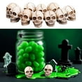 thumbnail image 5 of Spencer 20 PCS Halloween Mini Skull Heads Decoration, Miniature Decorative Skulls Halloween DIY Resin Skeleton Head Figurines for Halloween Vase Filler Trick Toy Party Table Decor, 5 of 9