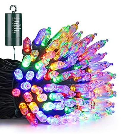 

Joomer Battery Mini Christmas Lights 33Ft 100Led Battery Operated Mini Lights Waterproof With 8 Modes & Timer For Christmas Trees Home Garden Party And Holiday Decoration (Multi-Color)