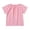 Pink, variant on Toddler Girls Short Sleeve Shirts Pleated Neck Cotton Linen T-Shirts Baby Girl Summer Tee Tops Size 1‐6T Casual Loose Tees