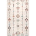 thumbnail image 6 of nuLOOM Kiya SpinClean Machine Washable Moroccan Tribal Geometric Area Rug, 6' x 9', Kiya Light Beige, 6 of 9