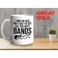 thumbnail image 2 of Music Lover Mug White 11oz - May Be Old But - Music Lovers Drummer Drum Player Musician Band Lover Music Piano Keys Piano Keyboard, 2 of 7