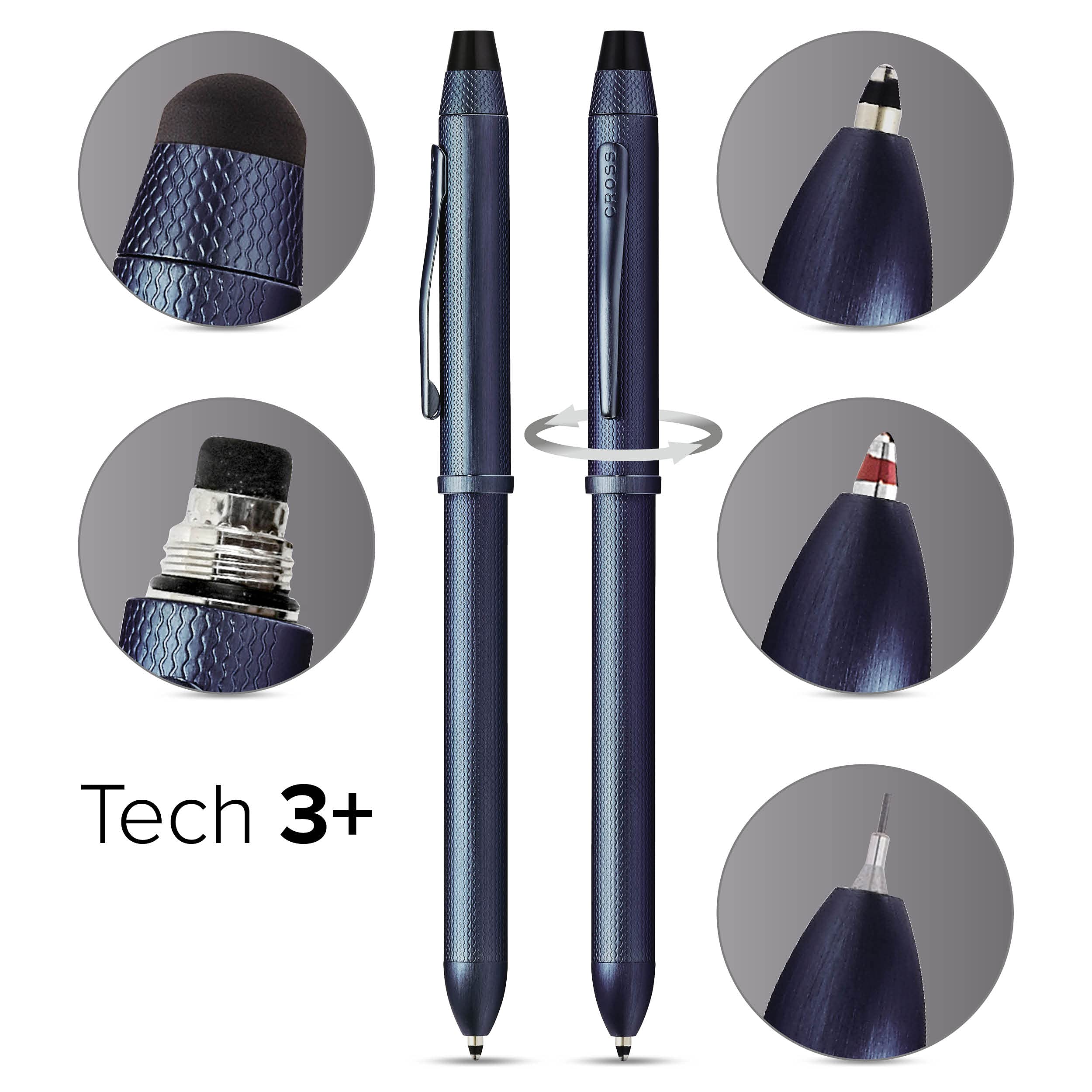 Cross Tech3+ Dark Blue PVD Multifunction Pen