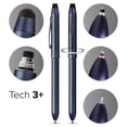 thumbnail image 2 of Cross Tech3+ Dark Blue PVD Multifunction Pen, 2 of 7