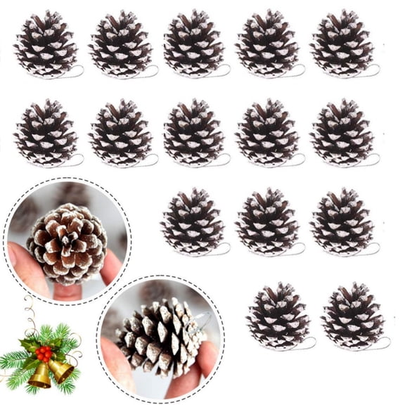 Pinecone Ornaments,18pcs Pine Cone Ornaments for Outdoor,Christmas Pine Cones Decorations,Christmas Rustic Pinecone Decorations