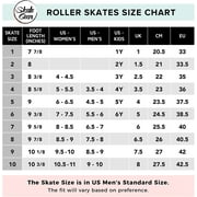 Skate Gear Retro Quad Roller Skates, Holiday Gift for Girls (Graphic Pink/Blue, Womens 9 / Mens 8)