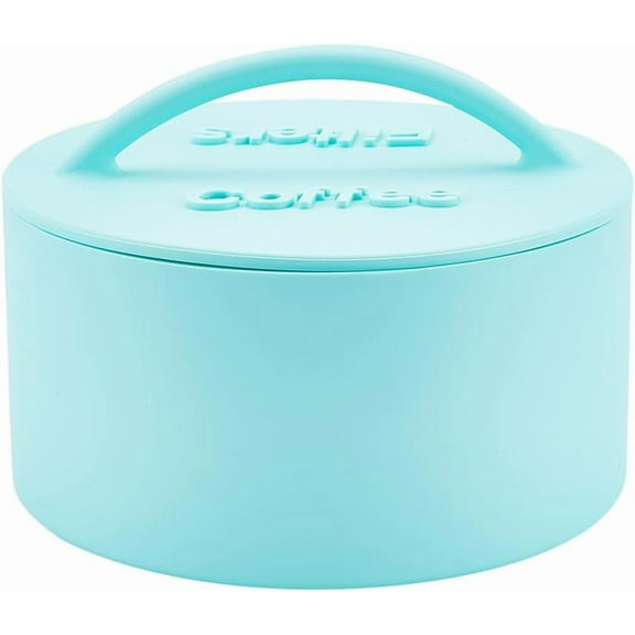 1 Pc Coffee Filter Holder Cyan Silicone Coffee Filter Box With Lid Round Coffee Filter Container for Counter Rustic Farmhouse Coffee Bar Accessories Decor