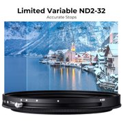 K&F CONCEPT 37mm Variable ND2-ND32&CPL 2 in 1 Lens filter ND Filter&Circular Polarizing
