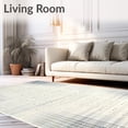 thumbnail image 2 of ODIKA 9'x12' Machine Washable Non-Slip Area Rug, Non Slip Grey Camper Stair Featuring Interwoven and Dot Motif Design High Traffic Rug, Ivory, 104735, 2 of 7