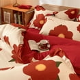 thumbnail image 2 of Juego de cama de algodón lavado de cuatro piezas para boda, ropa de cama para boda, funda de edredón para boda, sábana roja para boda, sábana ajustable, 2 of 5