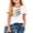 White6, variant on Mgmyaa Girl's Printed T-Shirts Casual Round Neck Short Sleeved Shirt Kid's Summer Casual Pullover T-shirt Graphic Tees for Kids