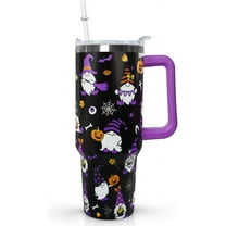 40 oz Halloween Gnome Tumbler Insulated Stainless Tumbler,Halloween Goth Ghost Travel Coffee Cup Water Botter, Witch Goth Decor Halloween Gifts For Women
