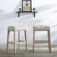 thumbnail image 4 of Roundhill Furniture CoCo 29" Bar Stool, Tan, Set of 2, 4 of 4