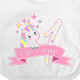 thumbnail image 4 of Inktastic I'm One Cute Unicorn 1st Birthday Boys or Girls Baby Bib, 4 of 4