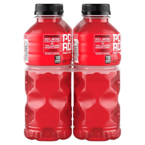 2 Pack - POWERADE ION4 Sports Drink Fruit Punch Sport Pack - 8-20 Fl. Oz. Package May Vary