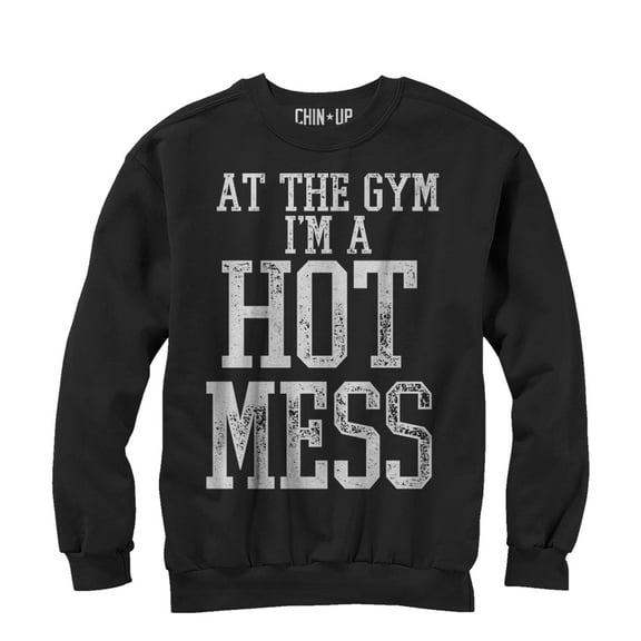 Women's CHIN UP Hot Mess  Sweatshirt Black Small