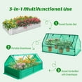 thumbnail image 4 of 3-In-1 Galvanized Raised Garden Bed with Cover Metal Planter Box Kit, 6x3x1 FT, Protecting Plant Growth, 2 Zippers Windows, Open-Ended Base, Double-Sided Galvanized Metal, Greenhouse for Cabbage, 4 of 8