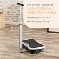 thumbnail image 3 of Lifepro TrimLite Vibration Plate Exercise Machine with Handlebars – Whole Body Vibrating Plate for Weight Loss, Lymphatic Drainage & Home Fitness – 99 Speed Levels, Resistance Bands, Bluetooth - Gray, 3 of 10