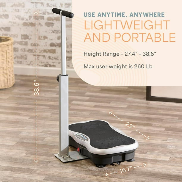 Lifepro TrimLite Vibration Plate Exercise Machine with Handlebars Whole Body Vibrating Plate for Weight Loss, Lymphatic Drainage & Home Fitness 99 Speed Levels, Resistance Bands, Bluetooth - Gray - Walmart Business Supplies Lifepro TrimLite Vibration Plate Exercise Machine with Handlebars Whole Body Vibrating Plate for Weight Loss, Lymphatic Drainage & Home Fitness 99 Speed Levels, Resistance Bands, Bluetooth - Gray - Walmart Business Supplies