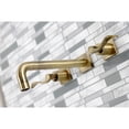 thumbnail image 3 of Kingston Brass KS6023DFL NuWave Two-Handle Wall Mount Roman Tub Faucet, Antique Brass, 3 of 7