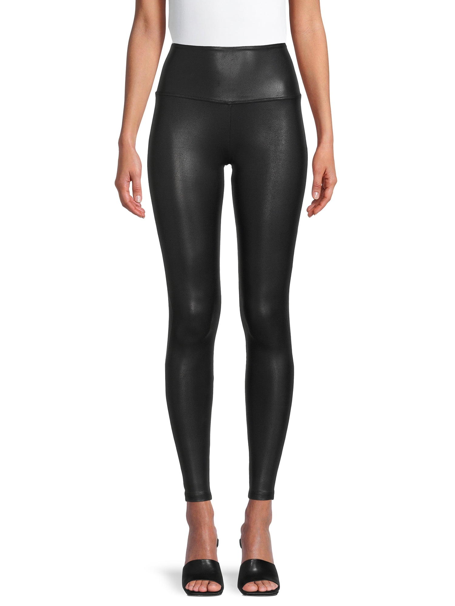 Time and Tru Women's Faux Leather Leggings