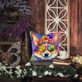 thumbnail image 3 of Corgi Hippie Dawg Fabric Decorative Pillow 14 in x 14 in, 3 of 5