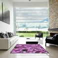 thumbnail image 6 of Ahgly Company Indoor Square Patterned Violet Purple Abstract Area Rugs, 4' Square, 6 of 6