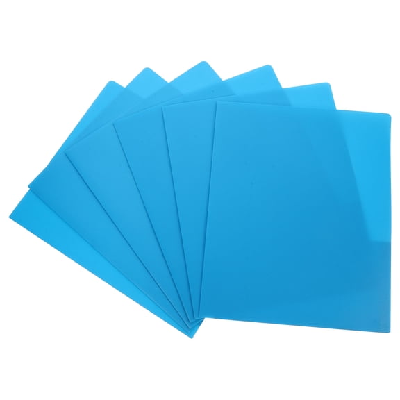 Alasum PP A4 Folders Blue Dual Pockets for Home Office College 6Pcs