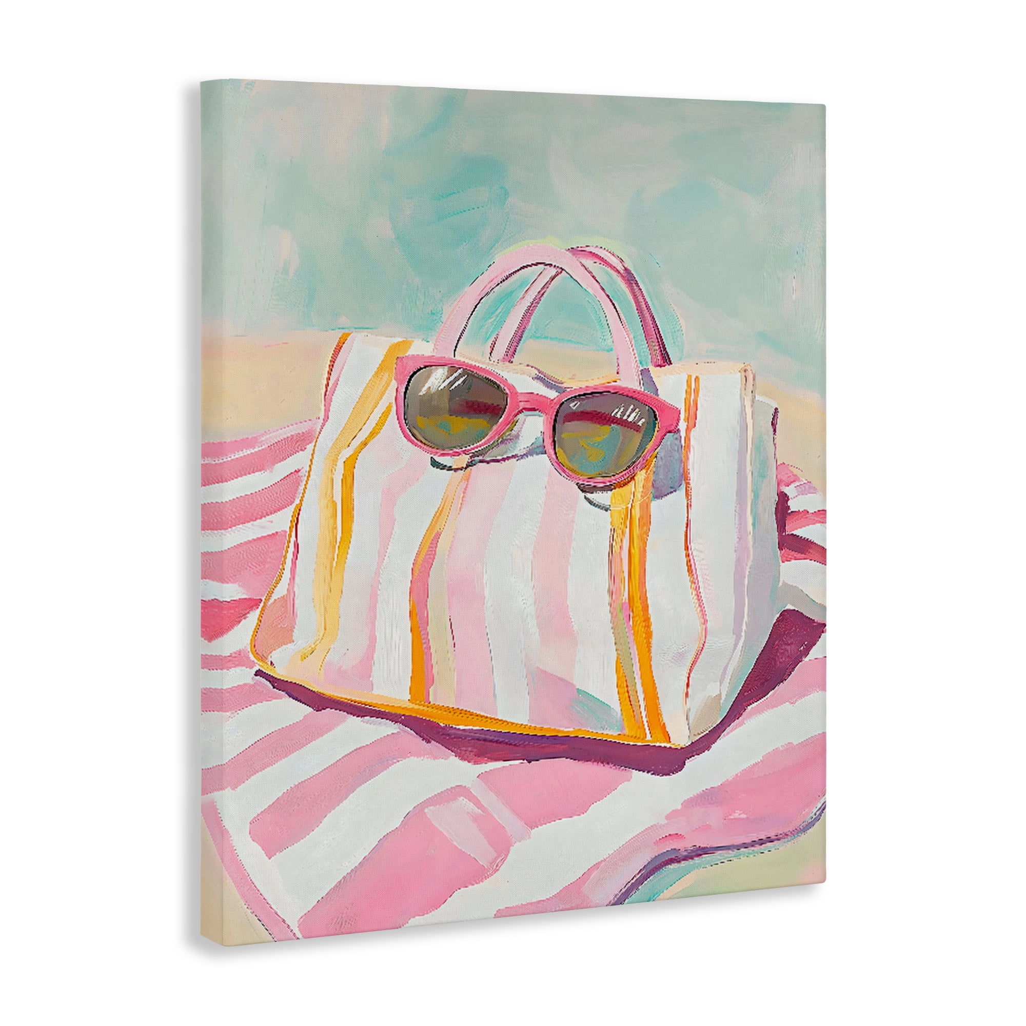 Stupell Industries Beach Bag & Sunglasses Canvas Wall Art, design by The Prints Vibe