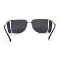 thumbnail image 2 of Mens Futuristic Robotic Racer Metal Side Visor Sunglasses Silver Black, 2 of 4