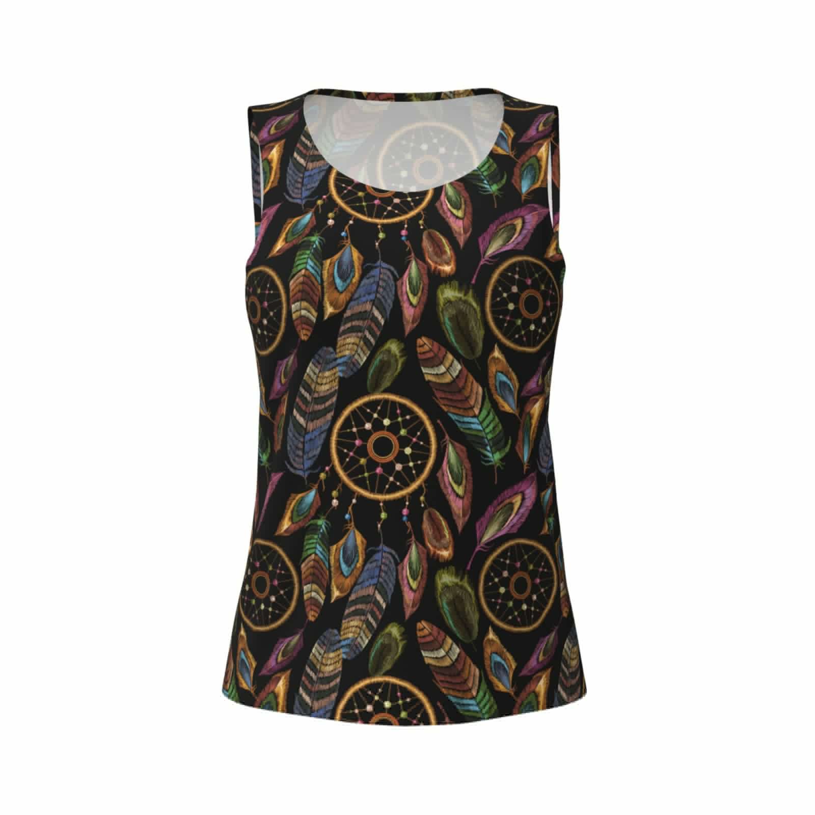 thumbnail image 4 of Easygdp Decorative Feathers Women's Workout Tank Top, Running Top, Hiking Shirt, Quick-Dry for Running, Yoga, Hiking - XX-Large, 4 of 9