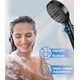 thumbnail image 4 of Mejore su experiencia de ducha, elegante diseño, rociador de mano de alta presión que ahorra agua, instalación sin herramientas y protección de doble filtración para piel y cabello secos (negro), 4 of 5