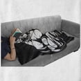 thumbnail image 6 of Pitbull Soft Flannel Fleece Blanket, Illustration of a Strong Pitbull Big Biceps Bodybuilder Animal Character, Cozy Plush for Indoor and Outdoor Use, 50" x 60", White Charcoal Grey, by Ambesonne, 6 of 6