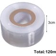 thumbnail image 2 of Cinturón de injerto de 2 uds, cinturón de injerto de plántulas de plantas y cinturón de injerto de biodegradación autoadhesivo elástico, transparente de 3*120cm, 2 of 5