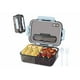 thumbnail image 1 of Fiambreras con 3 Compartimentos y Cubiertos,1500ml, con Cuchara y Tenedor, Portátil Sellada Crisper Caja de Almuerzo Xtellar negro, 1 of 4