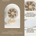 thumbnail image 2 of SPACEMUSE Fan for Bedroom, Desk Air Circulator, 6inch Table Fan Whole Room, 90°Vertical Manual and 90°Oscillating, 4 Speeds, 8H Timer, 30dB Quiet White, 2 of 5