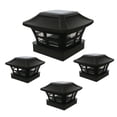 thumbnail image 3 of 3X Solar Post Cap Lights Outdoor Post Solar Lights LED Bulb Fence Post Lights for Inch Wooden Posts Warm White, 3 of 7