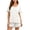 White, variant on Women's 2 Piece Pajama Set Modal Blend Star Print Short Sleeve Top and Shorts Loungewear with Lettuce Edge Elastic Waist Summer Sleepwear