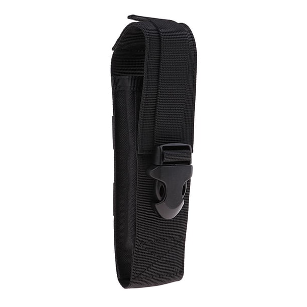 Bolsa de linterna Molle Soporte de antorcha Versatilidad Bolsa de almacenamiento de botella de agua para pesca al aire libre Negro Macarena Titular de la linterna