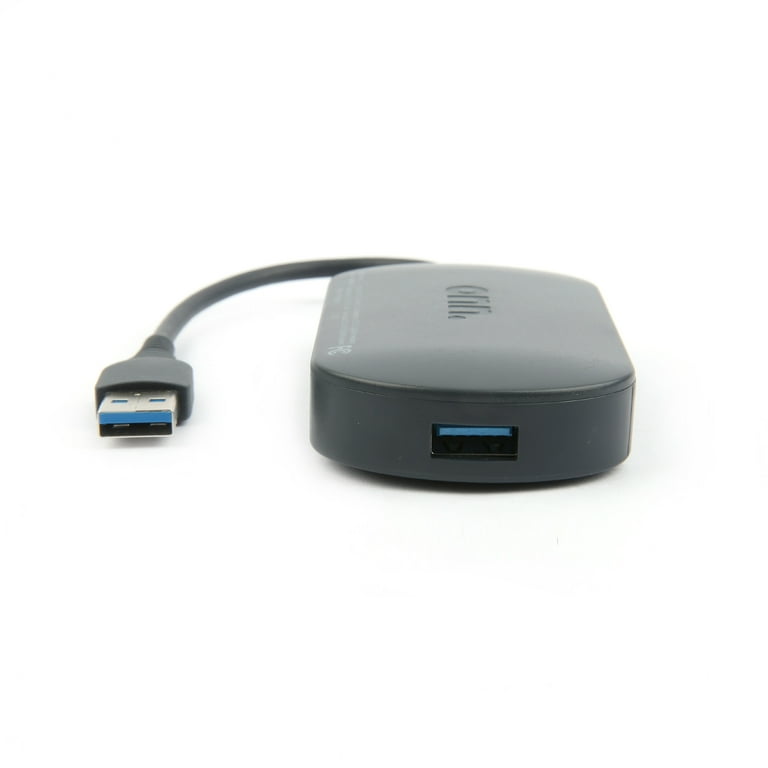 onn. Portable 4-Port USB Hub with USB 2.0 Ports 