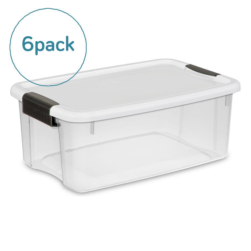 Sterilite 19849806 Sterilite 18Qt Ultra Storage Box 6Pack Clear