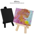 thumbnail image 6 of Creative Mark Ultra Mini White Stretched Canvas & Natural Wood Easel for SmAll Paintings - 3x3 inch [20 pack] Perfect to Paint or Displaying SmAll-scale Arts and Crafts, 6 of 6