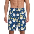 thumbnail image 1 of Fotbe Star Penguin Pantalones Cortos de Pijama para Hombre, Ropa de Dormir, Pantalones de Pijama Cortos para Hombre-Small, 1 of 6