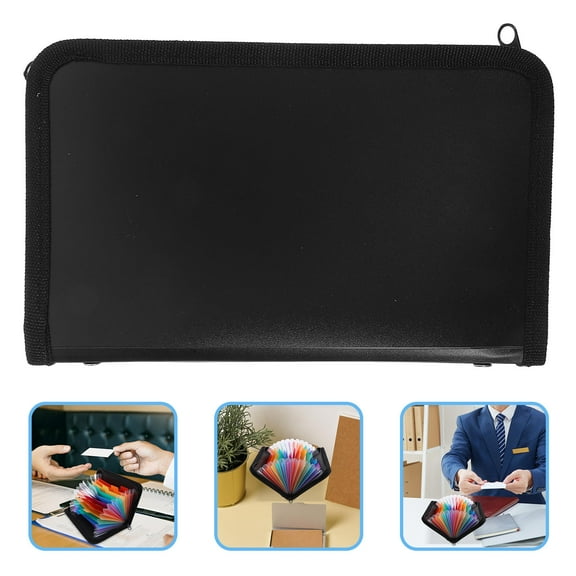 LULULION Lightweight Black Receipt Holder Organizer with Multi Layer Design