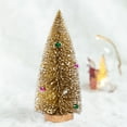 thumbnail image 2 of LSLJS Desktop Christmas Tree Ornaments, Christmas Decorations, 9.8 inch Mini Gold Christmas Tree with Wooden Base and Decorative Ball, Xmas Tabletop Scene Layout Christmas Gifts for Office Party, 2 of 6