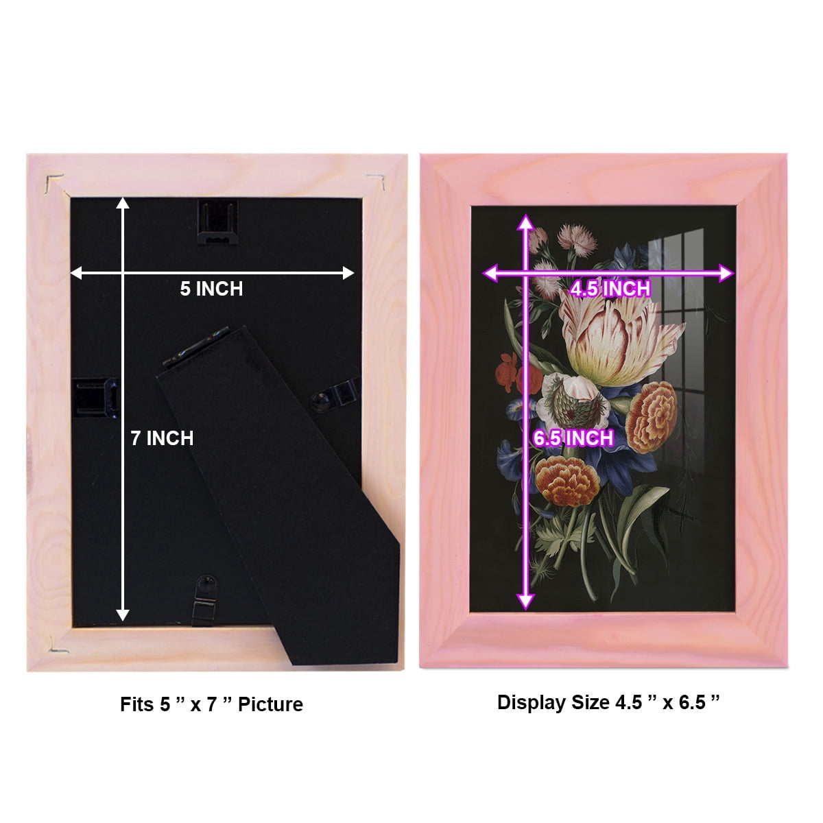 Dramatic Bouquet II -Framed Print w/glass-Sunset Pink